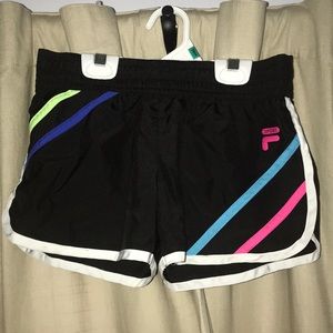 Polyester exercise shorts perfect for activities.